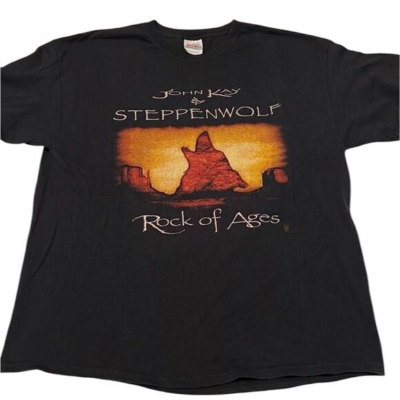 Vintage authentic 35th anniversary John Kay Steppenwolf Rock of Ages Tshirt szXL - Picture 1 of 10